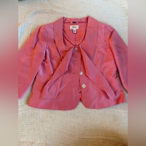 100% Pure Silk Talbots Pink Women's Blazer